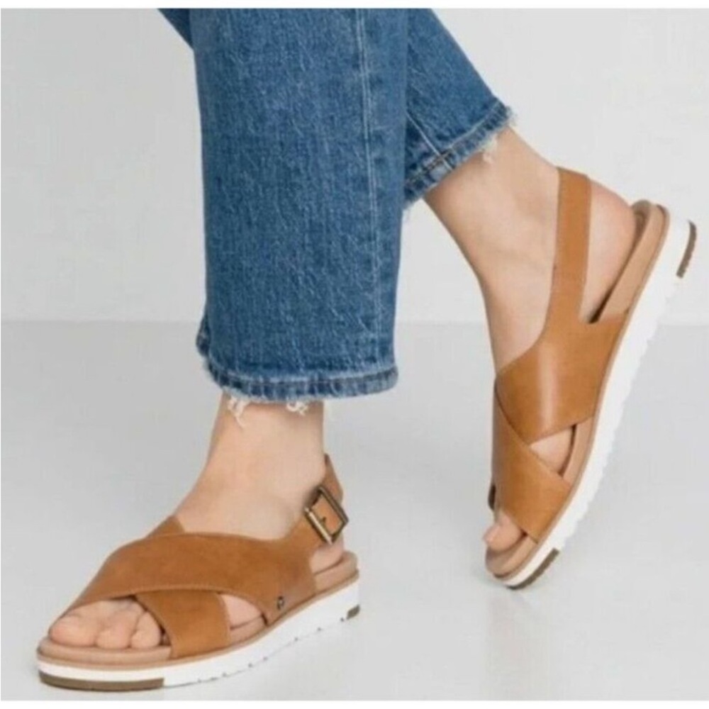 UGG Australia Women's KAMILE
Uggs Tan Leather Strappy Sandals